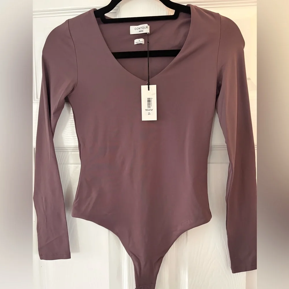 Aritzia Babaton Contour V-Neck Longsleeve Bodysuit - Picture 4 of 7